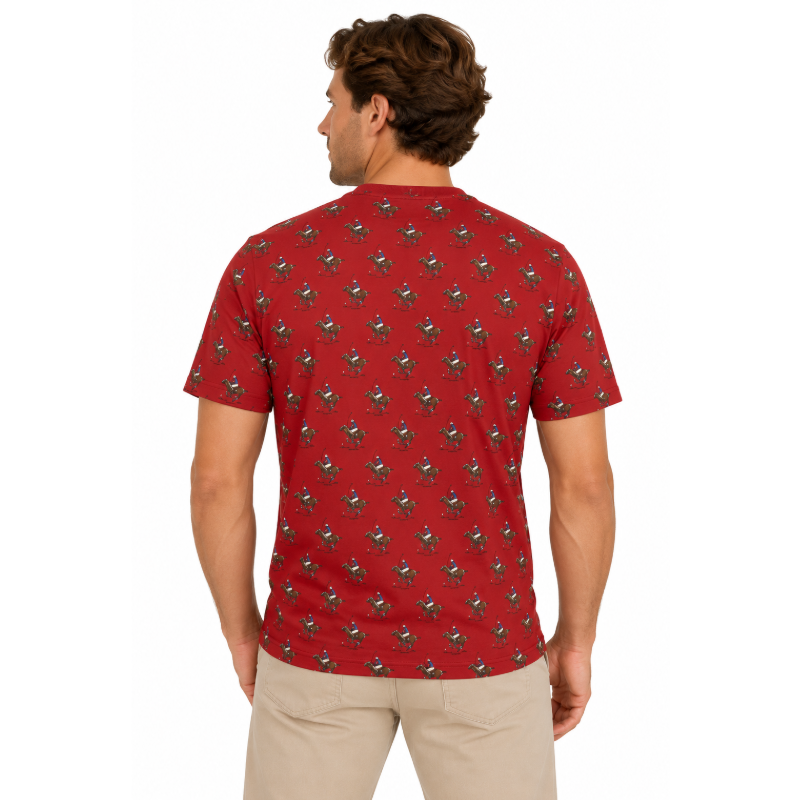 Ralph Lauren Polo Classic Equestrian Slim Fit T-Shirt Red - Mens