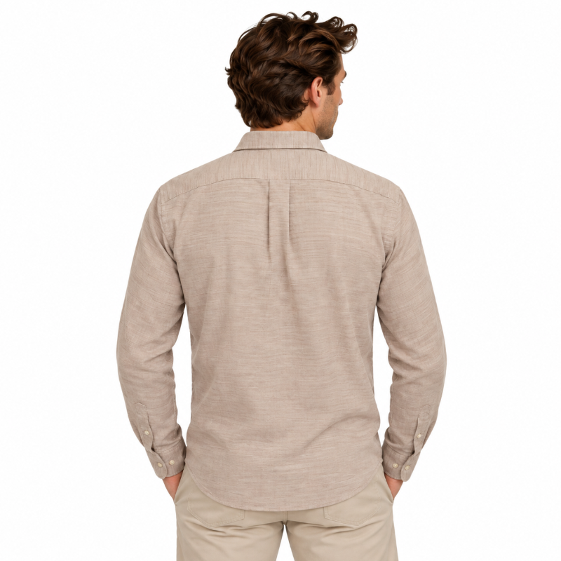 Fynch-Hatton Textile Men's Long Sleeve Shirt Orient Red 