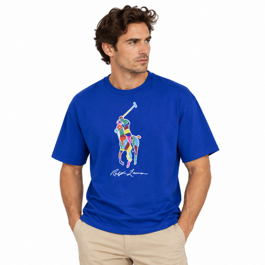 Ralph Lauren Relaxed Fit Big Pony Cotton T-Shirt Blue Men's