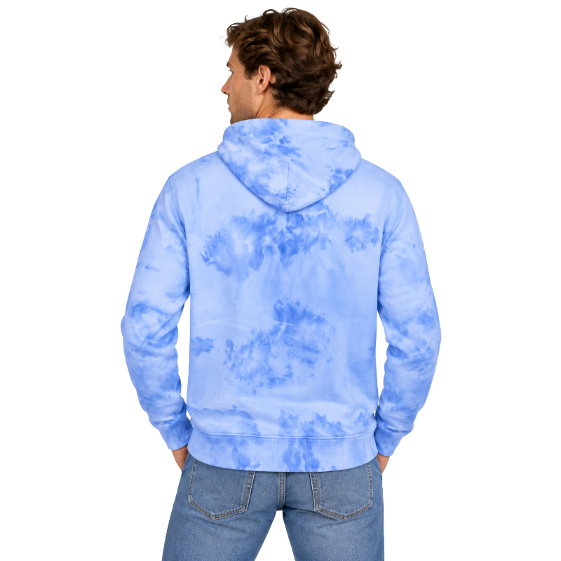 Ralph Lauren Tie-Dye-Print Polo Bear Fleece Hoodie Blue Men's