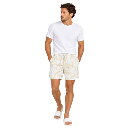 Hugo Boss Bari Men's Swim Shorts White/Beige  