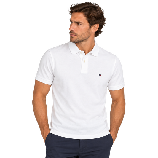 Tommy Hilfiger Polo Shirt White Men's 1985 Regular Fit