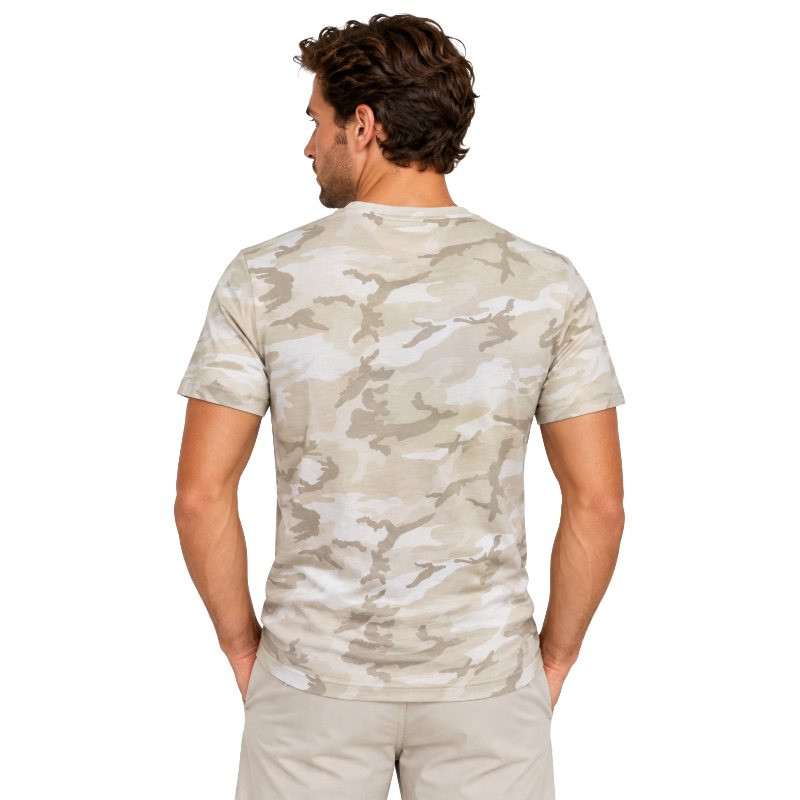 Tommy Hilfiger Men's Logo T-Shirt Ecru Camo
