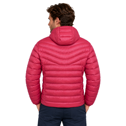 Ralph Lauren Polo Terra Chevron Insulated Hooded Coat Red Men's