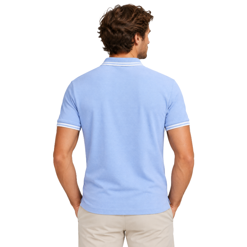 Ralph Lauren Polo Men's Custom Slim Fit Stretch Mesh Polo Shirt Light Blue