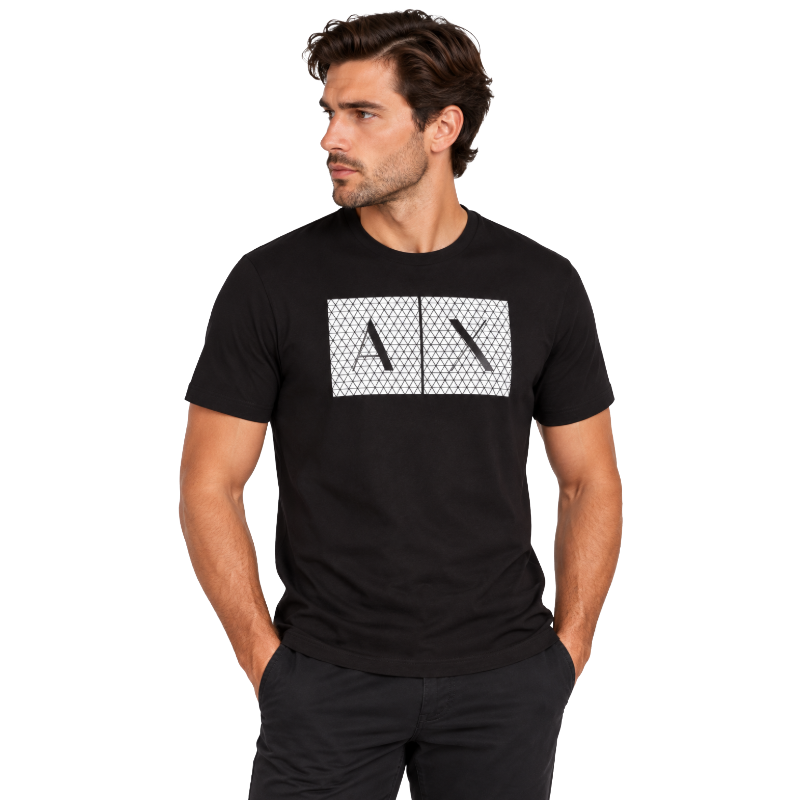 Armani Exchange T-Shirt Z8H4Z Black Slim Fit Large 
