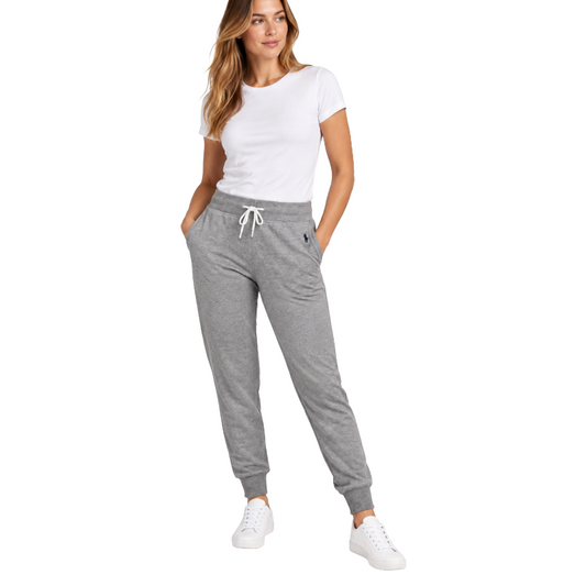 Ralph Lauren Polo Women's Fleece Sweat Pants Jogger Bottoms Grey Heather 