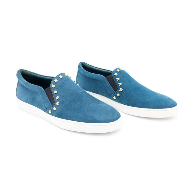 Salvatore Ferragamo Shoes Spargi Cypress Tr Suede Calf Blue Women's