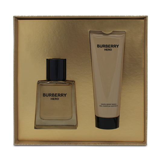 Burberry Hero 50ml Eau De Toilette 75 ml Hair & Body Wash Set 