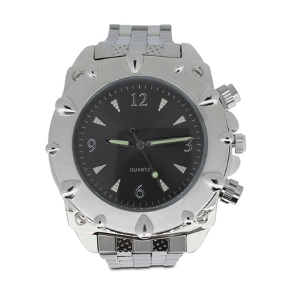 Men's Silver and Black Quartz Watch TW23004D By Marbella & Ashford