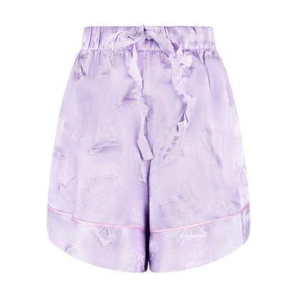 Victoria's Secret Butterfly Pattern Satin Short Pyjamas Set - Lilac - X Large - 11214983