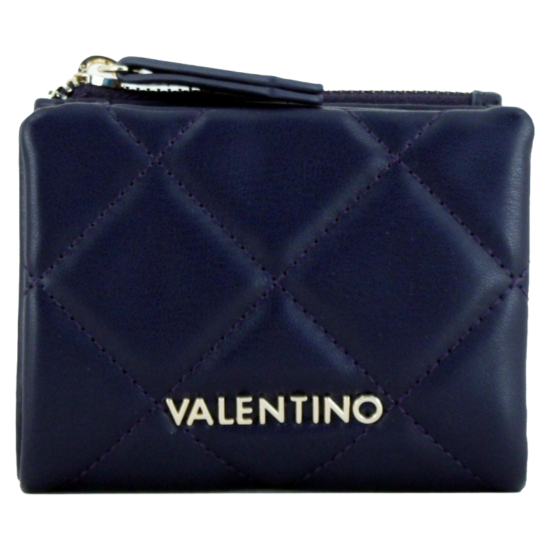 Mario Valentino Ocarina Quilted Wallet Blue Women's