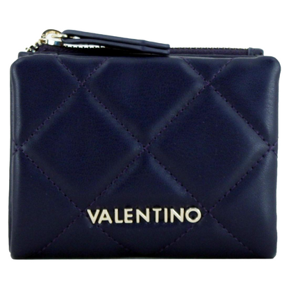 Mario Valentino Ocarina Quilted Wallet Blue Women's