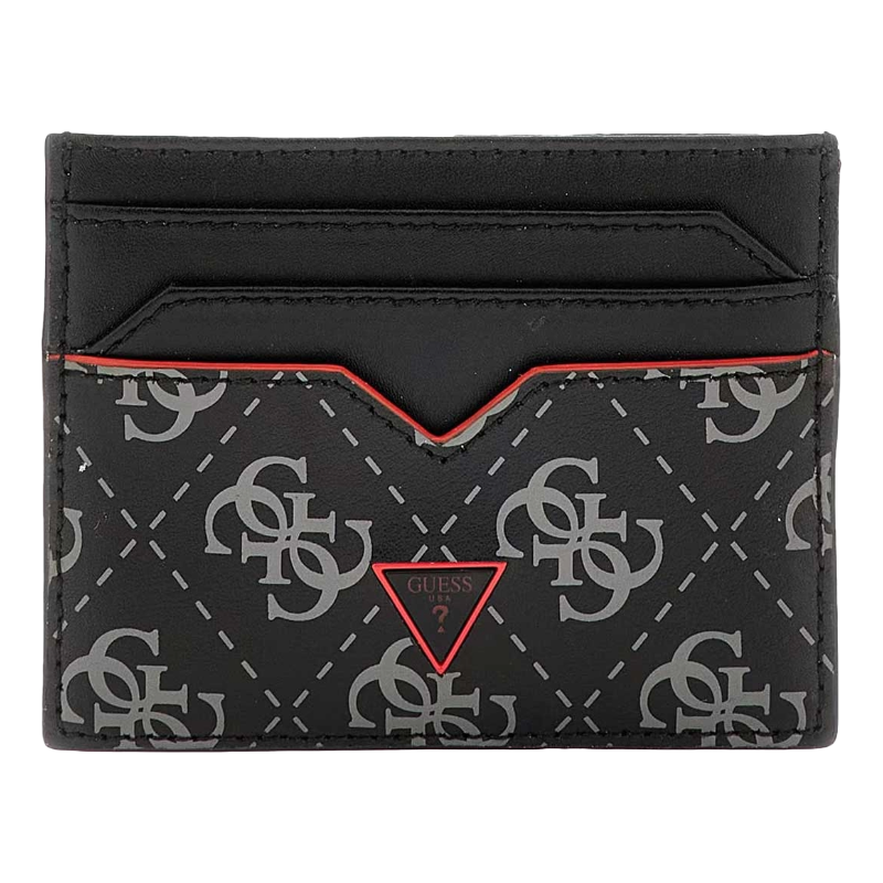 Guess Men's Card Holder Dark Black 100% Leather SMMIRVLEA50 