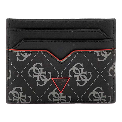 Guess Men's Card Holder Dark Black 100% Leather SMMIRVLEA50 