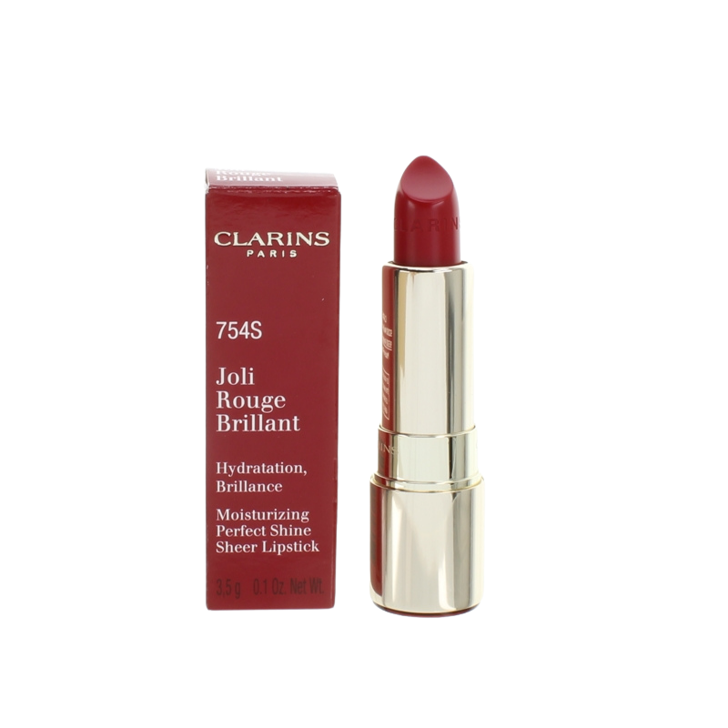 Clarins Joli Rouge Brilliant Lipstick 754S Deep Red