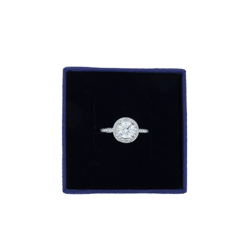Swarovski Ladies Angelic Rhodium Plated Ring Size 55 