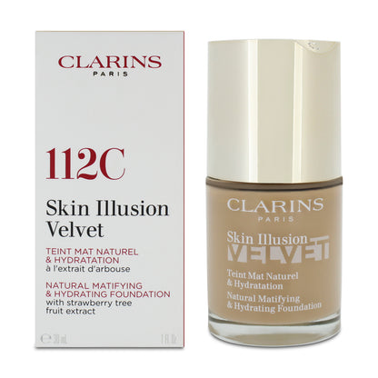 Clarins Skin Illusion Velvet Foundation 112C 30ml (Blemished Box)