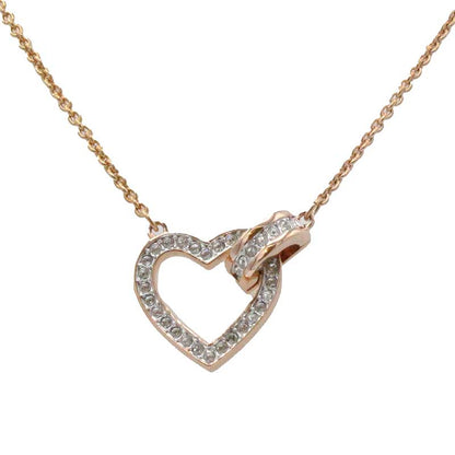 Swarovski Rose Gold Plated Lovely Crystal Heart Necklace 5459061