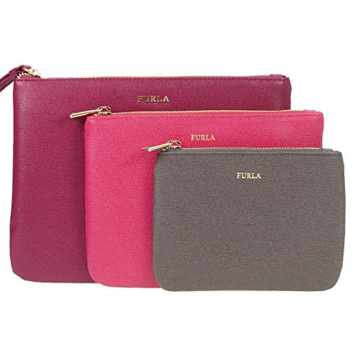 Furla Bags Leather Clutch Bag & Purse Set Of 3 (Blemished Box)