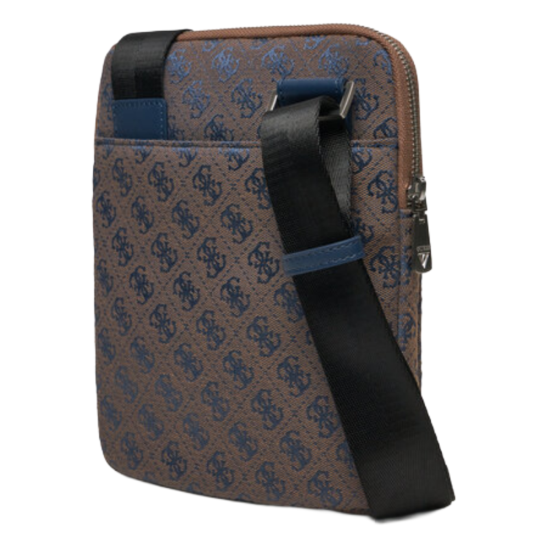 Guess Men's Brown & Blue Crossbody Shoulder Bag