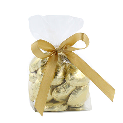 Luxury Solid Milk Chocolate Hearts 20 Gold Foil