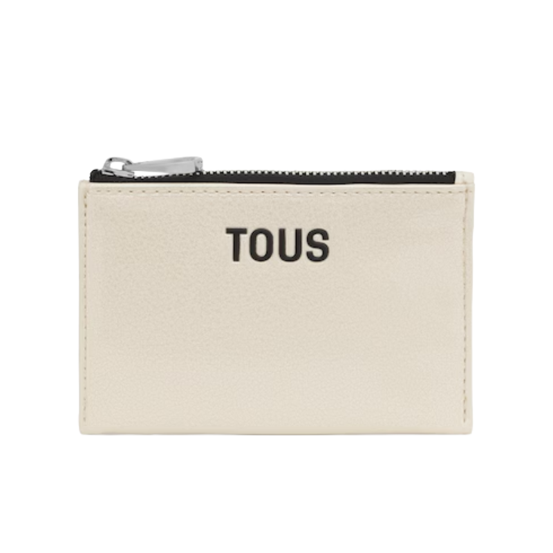 Tous Light Beige Credit Card Holder Wallet New Dorp