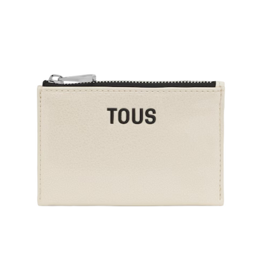 Tous Light Beige Credit Card Holder Wallet New Dorp