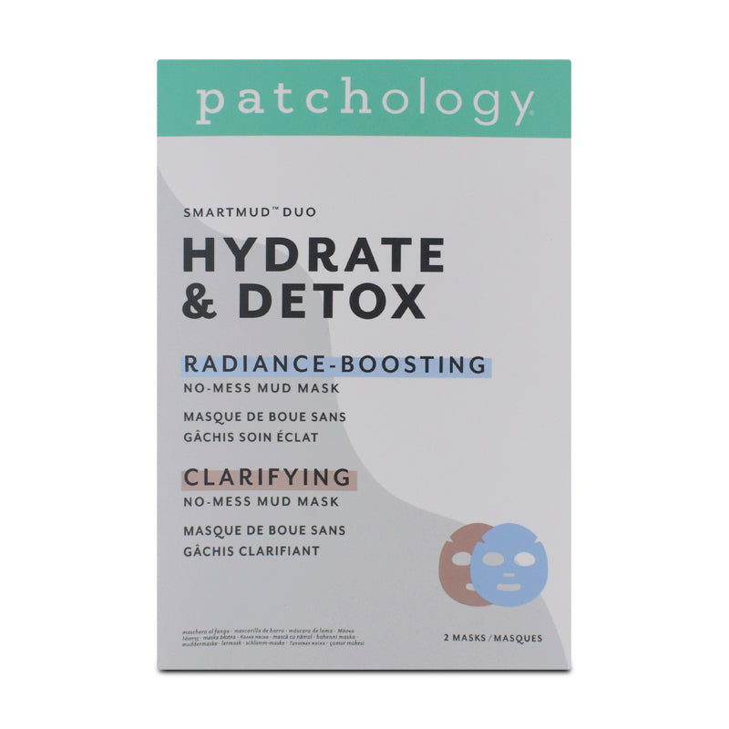 Patchology Smartmud Duo Hydrate & Detox Face Masks 2 Mud Masks