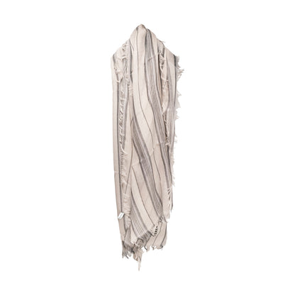 Salvatore Ferragamo St Righeman Striped Scarf Stone