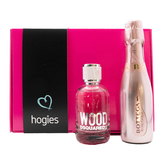 Dsquared2 Wood 100ml EDT Fragrance & Prosecco Gift Set For Her