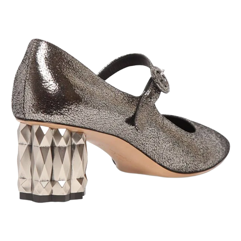 Salvatore Ferragamo Ortensia Sasso Shoes Silver