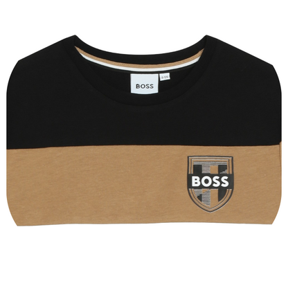 BOSS Boys Stripe Cotton T-Shirt | 100% Cotton