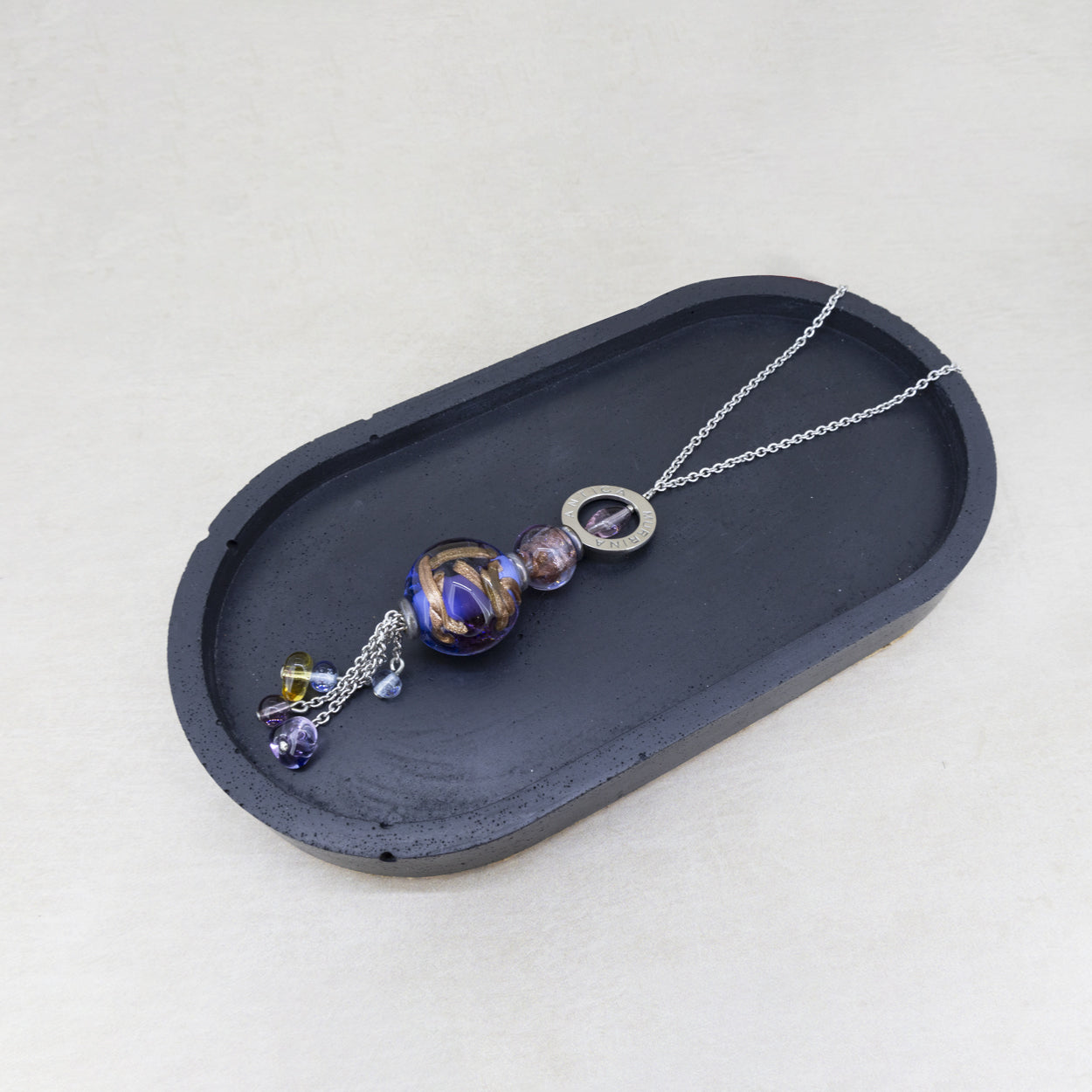 Antica Murrina Duna Mixed Purple Glass Necklace CO685A05