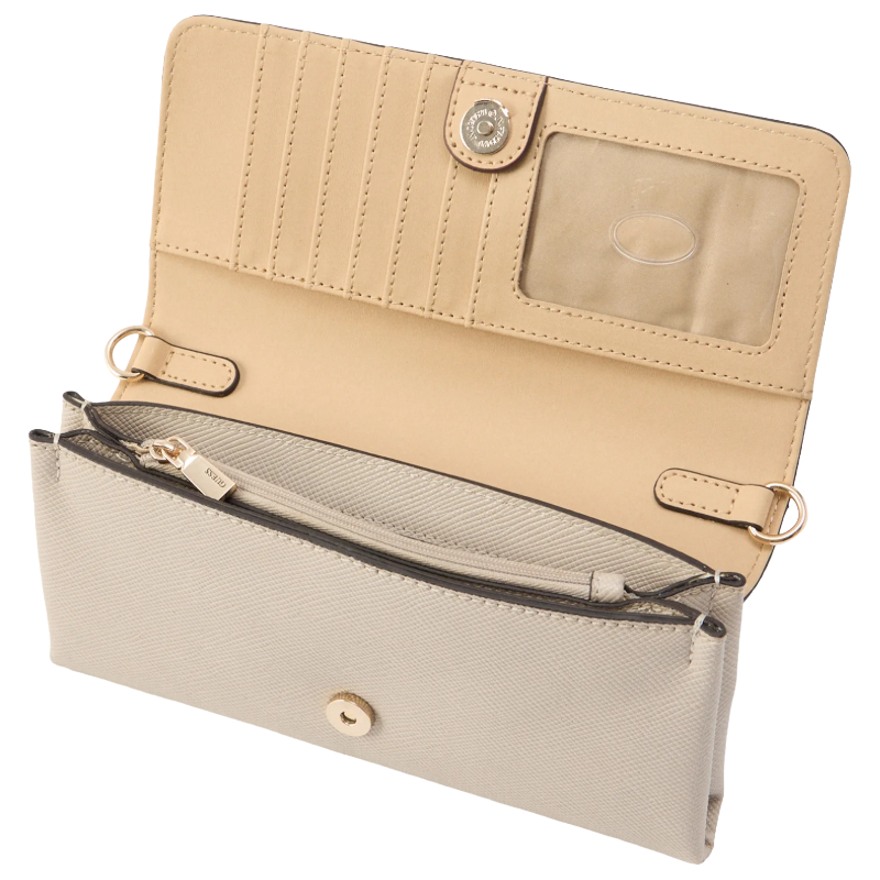 Guess Women's Noelle Mini Logo Chain Crossbody Bag Taupe 