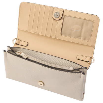 Guess Women's Noelle Mini Logo Chain Crossbody Bag Taupe 