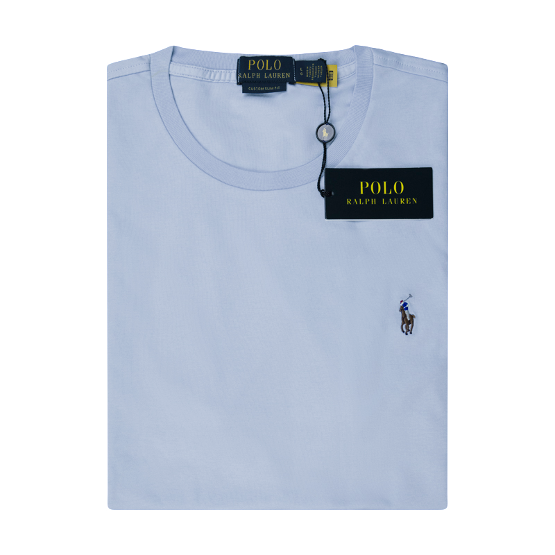 Ralph Lauren Polo Custom Slim Fit Cotton T-Shirt Blue Men's