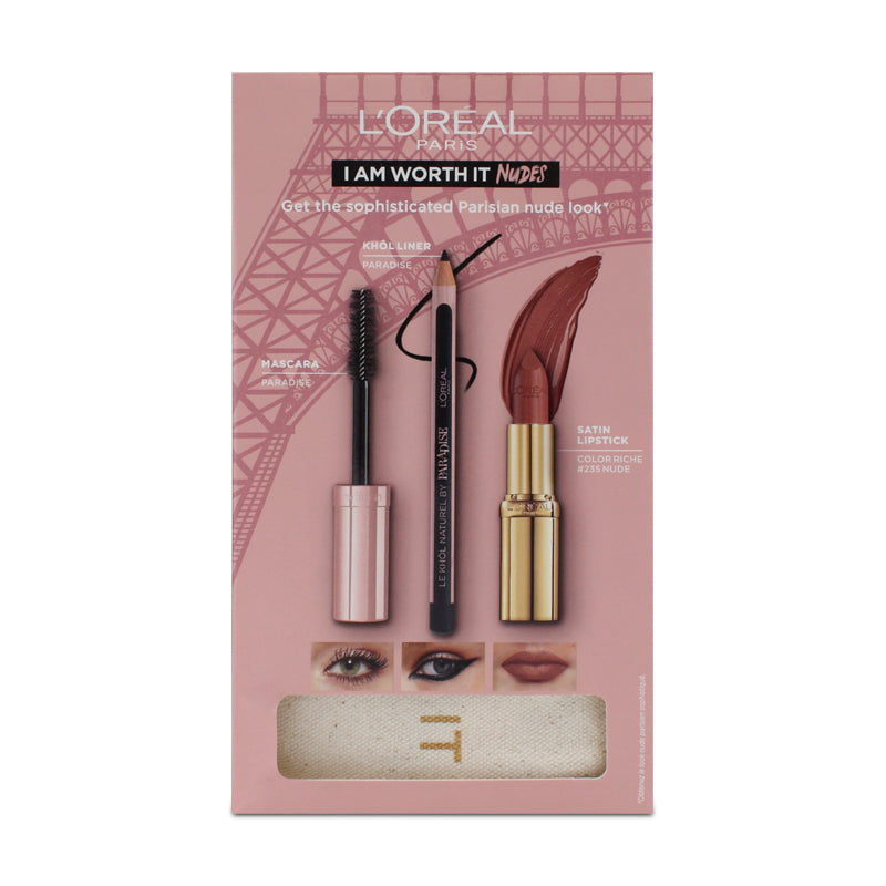 L'Oreal I Am Worth It Nudes Cosmetic Set (Blemished Box)
