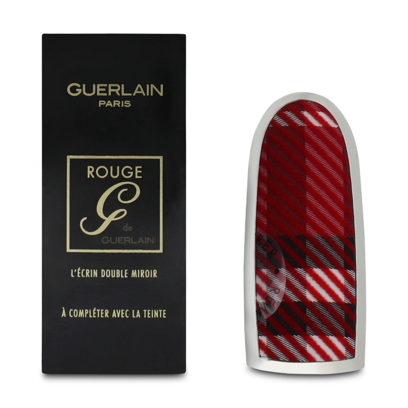 Guerlain Rouge G The Double Mirror Case Graphic Tartan