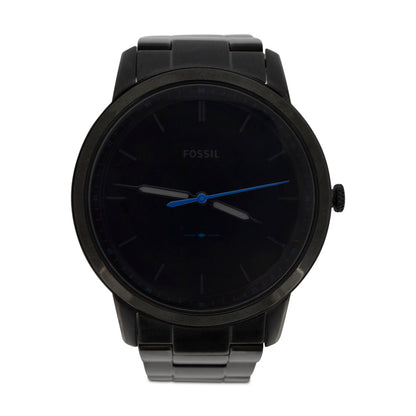 Fossil The Minimalist Slim Three-Hand Black Stainless Steel Watch FS5308