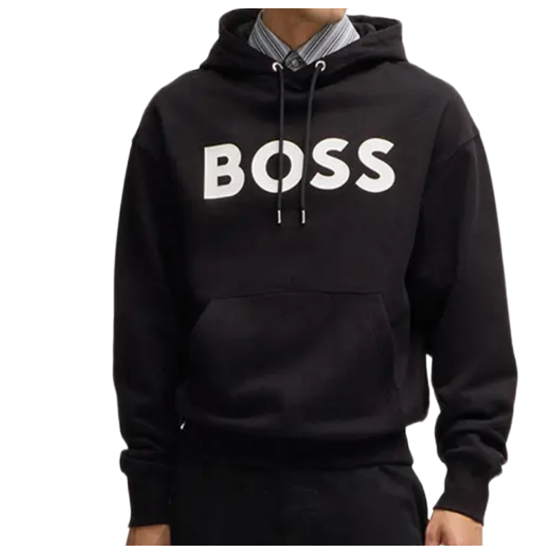 Hugo Boss Men's Hoodie Oversized Fit Sweatshirt Black 