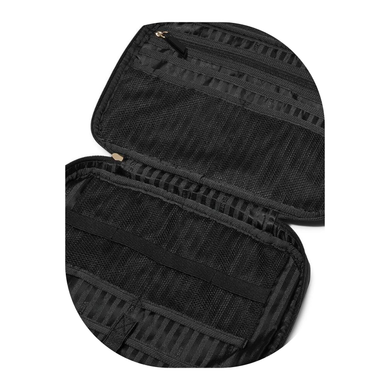 Victoria's Secret Iconic Pink Stripe Cosmetic Makeup Bag