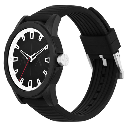 Armani Exchange Men's Watch AX2520 Black Rubber Strap