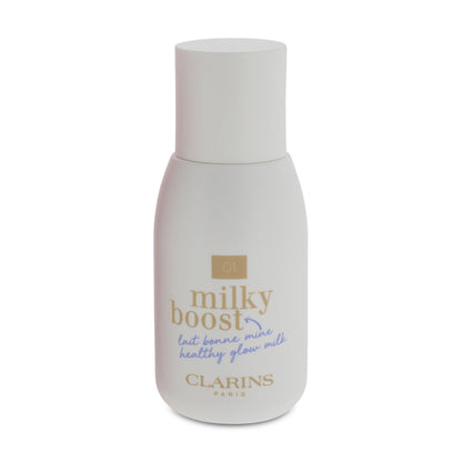 Clarins Milky Boost Foundation 01 Milk Cream 50ml (Blemished Box)