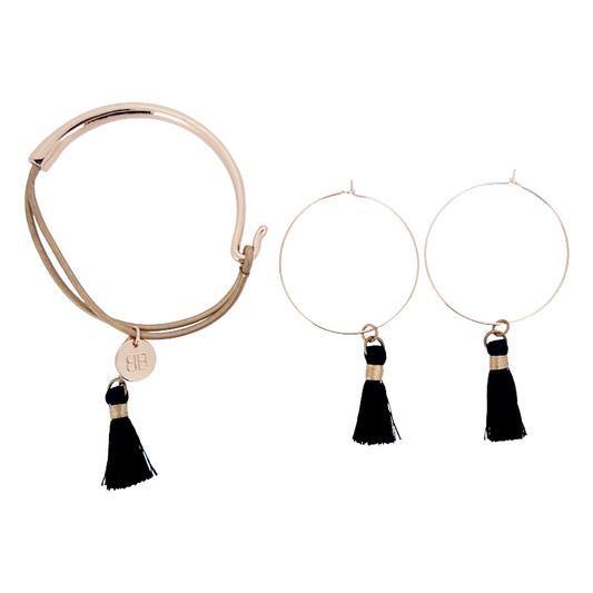 Bracelet & Earring Rose Gold Gift Set By Boho Betty