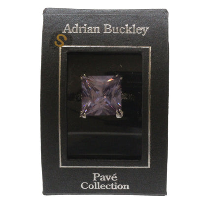 Adrian Buckley Pave Collection Square Crystal Ring CZR373S