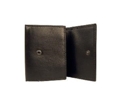 Puntotres Black Leather Coin Wallet