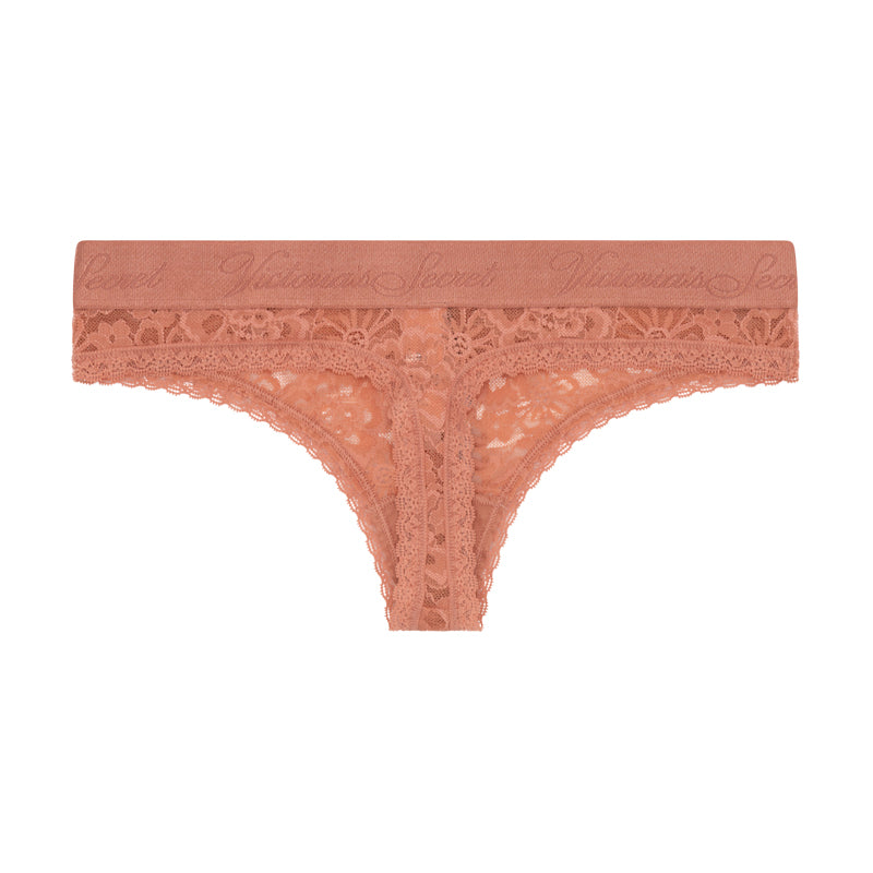 Victoria's Secret Lacie Thong Copper Pink Small