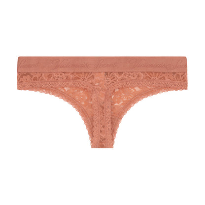 Victoria's Secret Lacie Thong Copper Pink Small