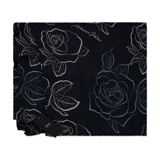 Armani Blue Floral Scarf